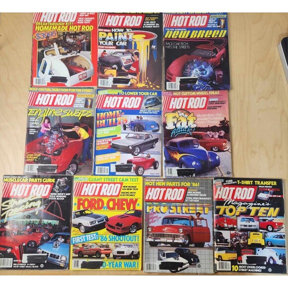 10 Issue Lot of 1985 Hot Rod Magazines Muscle Cars Vintage Feb-Sept, Nov-Dec - Picture 1 of 7